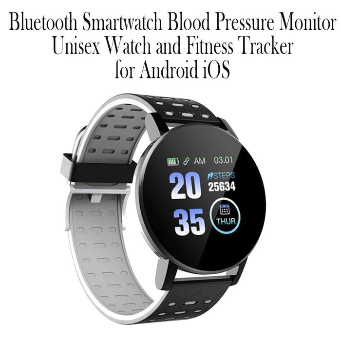 Bluetooth Smartwatch Blood Pressure Monitor Unisex Watch and Fitness Tracker for Android iOS_12