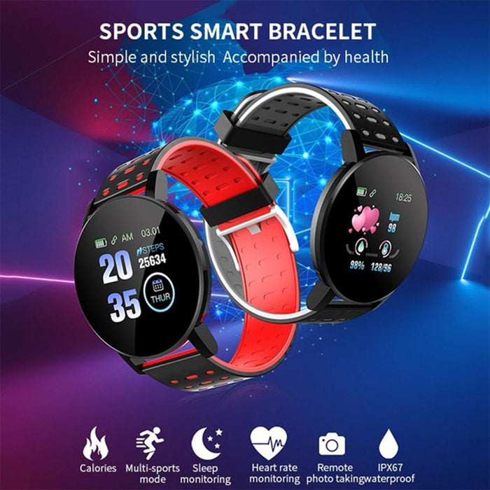 Bluetooth Smartwatch Blood Pressure Monitor Unisex Watch and Fitness Tracker for Android iOS_17