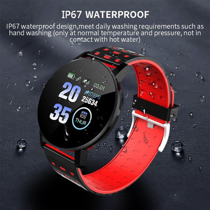 Bluetooth Smartwatch Blood Pressure Monitor Unisex Watch and Fitness Tracker for Android iOS_1
