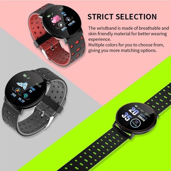 Bluetooth Smartwatch Blood Pressure Monitor Unisex Watch and Fitness Tracker for Android iOS_4