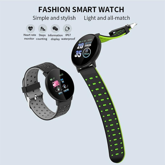 Bluetooth Smartwatch Blood Pressure Monitor Unisex Watch and Fitness Tracker for Android iOS_5
