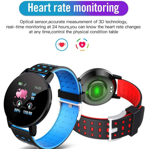 Bluetooth Smartwatch Blood Pressure Monitor Unisex Watch and Fitness Tracker for Android iOS_7