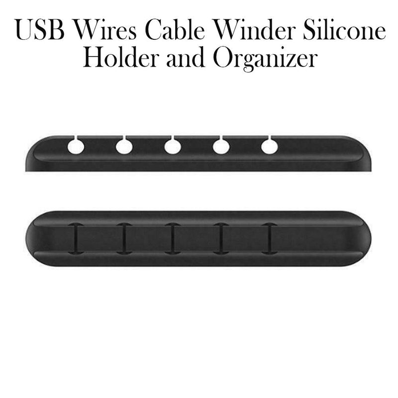 USB Wires Cable Winder Silicone Holder and Organizer Desktop Tidy Management Clips Cable Holder Organizer_6
