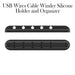USB Wires Cable Winder Silicone Holder and Organizer Desktop Tidy Management Clips Cable Holder Organizer_6