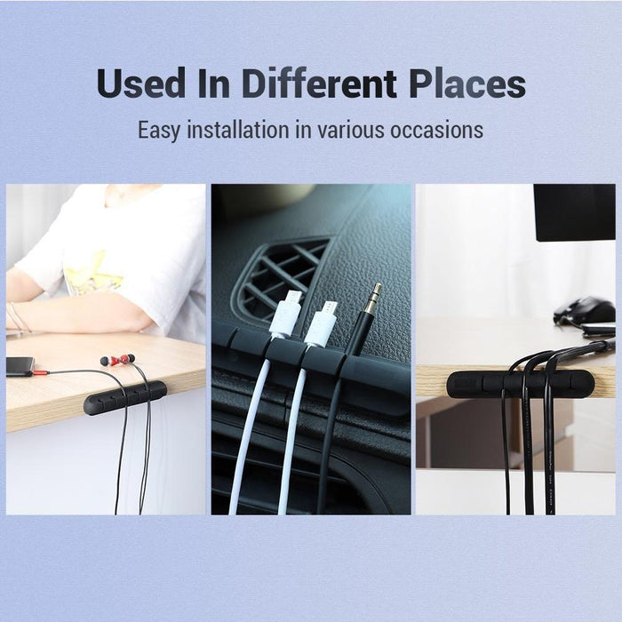 USB Wires Cable Winder Silicone Holder and Organizer Desktop Tidy Management Clips Cable Holder Organizer_7