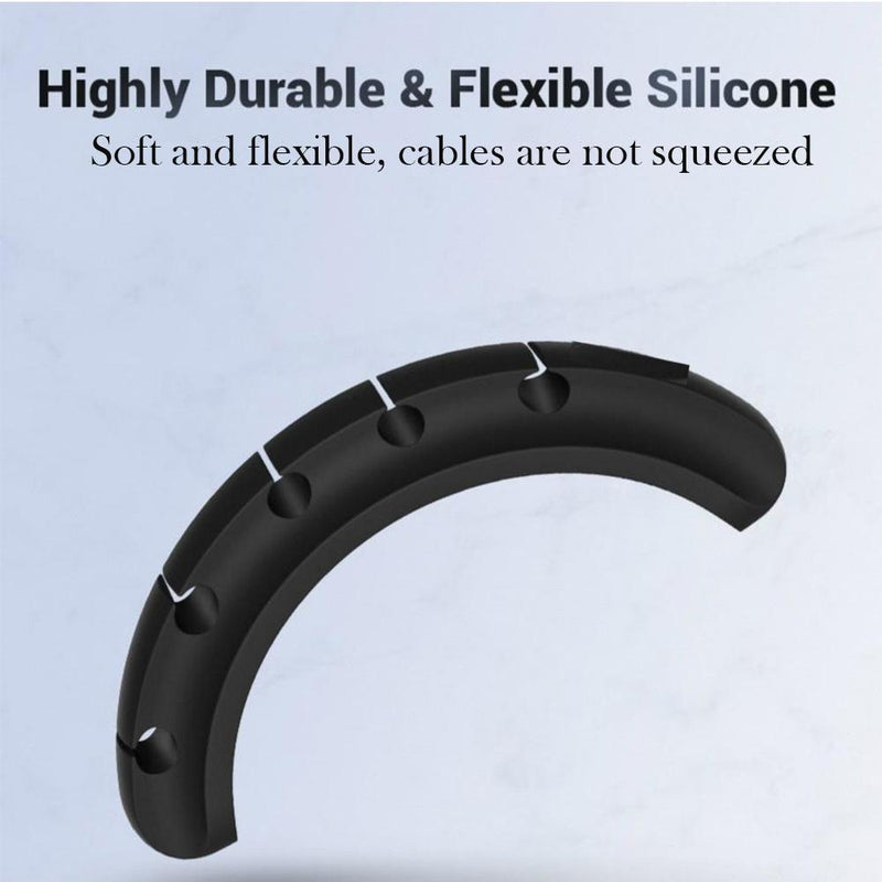 USB Wires Cable Winder Silicone Holder and Organizer Desktop Tidy Management Clips Cable Holder Organizer_1