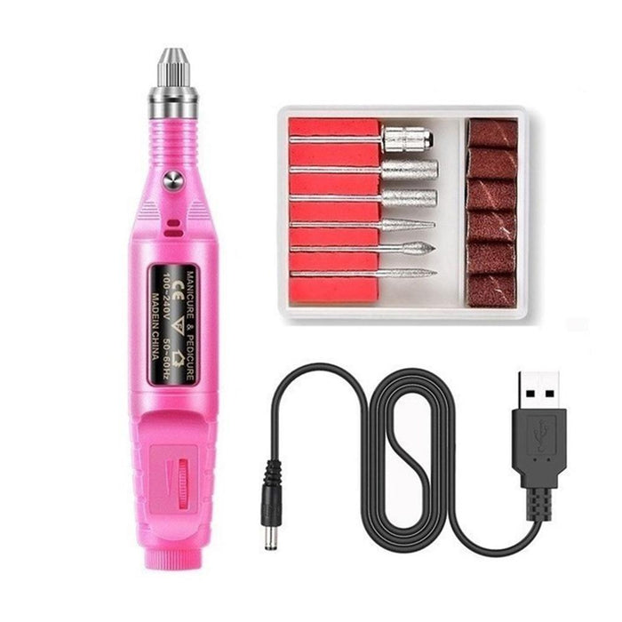 1 Set Professional Electric Nail Manicure Pedicure Drill Set Machine for Ceramic Gel Nail Drill Equipment Tools_14