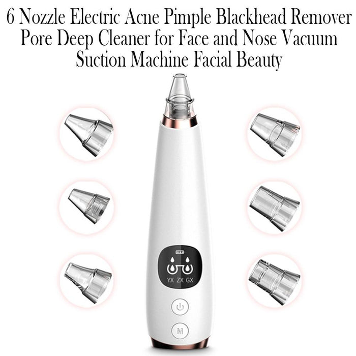 6 Nozzle Electric Acne Pimple Blackhead Remover Pore Deep Cleaner for Face and Nose Vacuum Suction Machine Facial Beauty_9