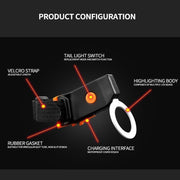USB Charging LED Multiple Lighting Modes Bicycle Light Flashing Tail Light Rear Warning Bicycle Lights_5