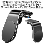 360 Degree Rotating Magnetic Car Phone Holder Stand for Xiaomi Redmi Note 5a Mi Note 8 Metal Air Vent Clip Type Magnetic Holder in-Car GPS Mount Holder_5