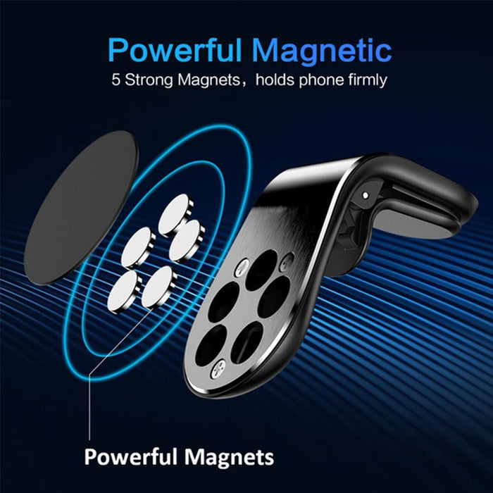 360 Degree Rotating Magnetic Car Phone Holder Stand for Xiaomi Redmi Note 5a Mi Note 8 Metal Air Vent Clip Type Magnetic Holder in-Car GPS Mount Holder_7