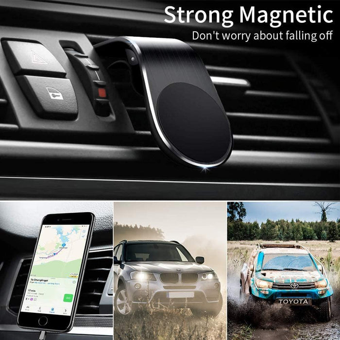 360 Degree Rotating Magnetic Car Phone Holder Stand for Xiaomi Redmi Note 5a Mi Note 8 Metal Air Vent Clip Type Magnetic Holder in-Car GPS Mount Holder_3