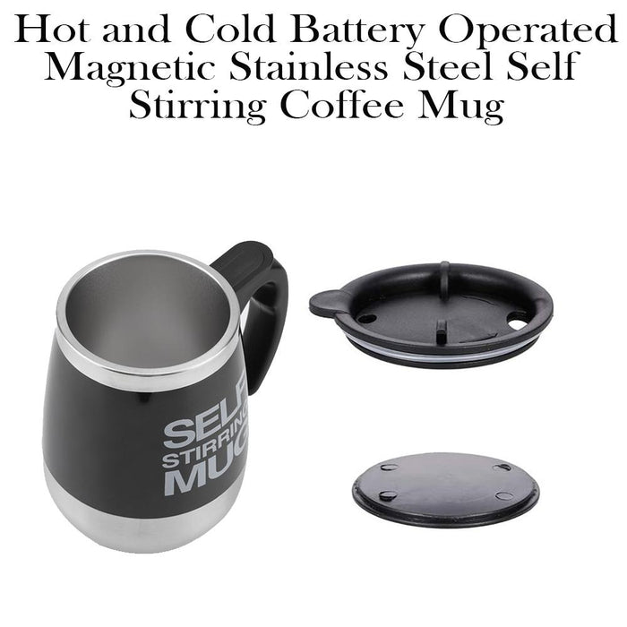 Hot and Cold Battery Operated Magnetic Stainless Steel Self Stirring Mug for Coffee, Tea and Juice_11