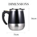Hot and Cold Battery Operated Magnetic Stainless Steel Self Stirring Mug for Coffee, Tea and Juice_4