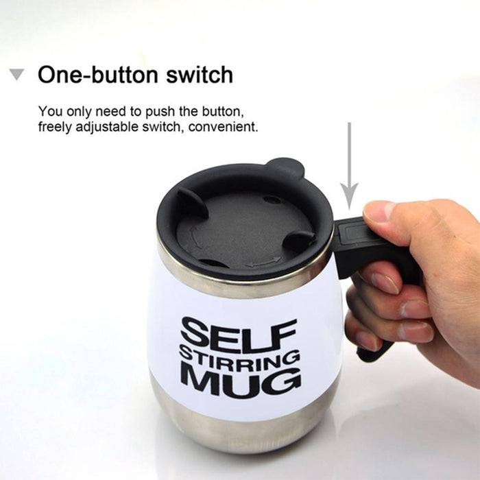 Hot and Cold Battery Operated Magnetic Stainless Steel Self Stirring Mug for Coffee, Tea and Juice_9