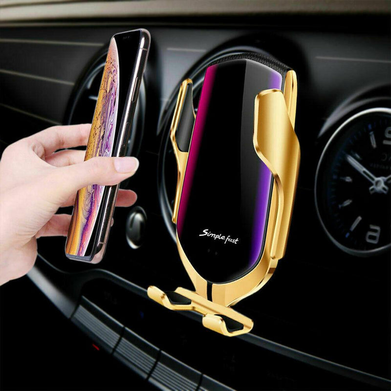 Infrared Sensor Wireless Car Charger for QI Devices and Car Phone Holder Air Vent Clip Type_1
