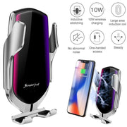 Infrared Sensor Wireless Car Charger for QI Devices and Car Phone Holder Air Vent Clip Type_9