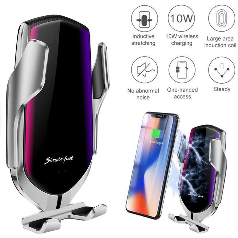 Infrared Sensor Wireless Car Charger for QI Devices and Car Phone Holder Air Vent Clip Type_9