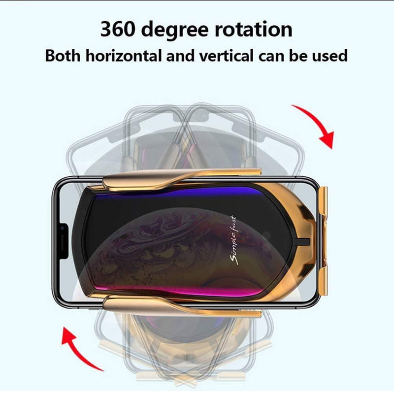 Infrared Sensor Wireless Car Charger for QI Devices and Car Phone Holder Air Vent Clip Type_2