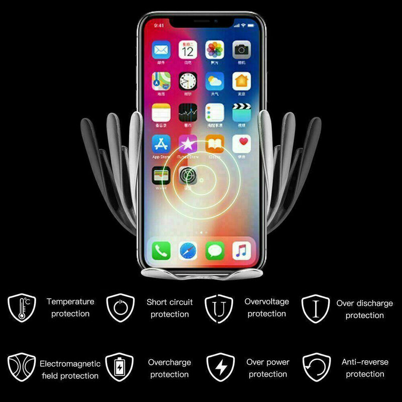 Infrared Sensor Wireless Car Charger for QI Devices and Car Phone Holder Air Vent Clip Type_3