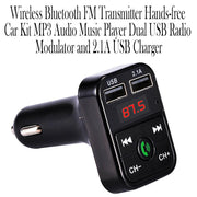Wireless Bluetooth FM Transmitter Hands-free Car Kit MP3 Audio Music Player Dual USB Radio Modulator and 2.1A USB Charger_6
