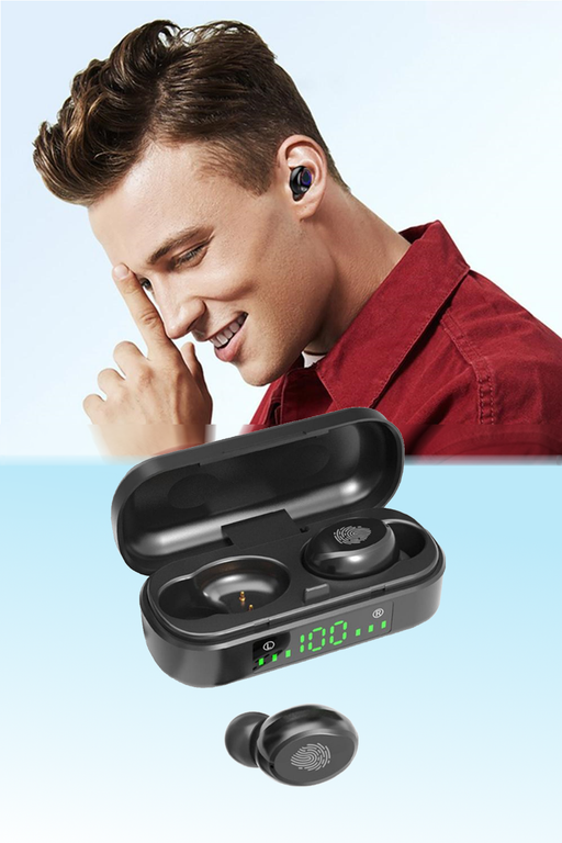 Bostin Life V8 Wireless Earphones Bluetooth 5.0 8D Bass Stereo Waterproof Earbuds Hands-Free Headset