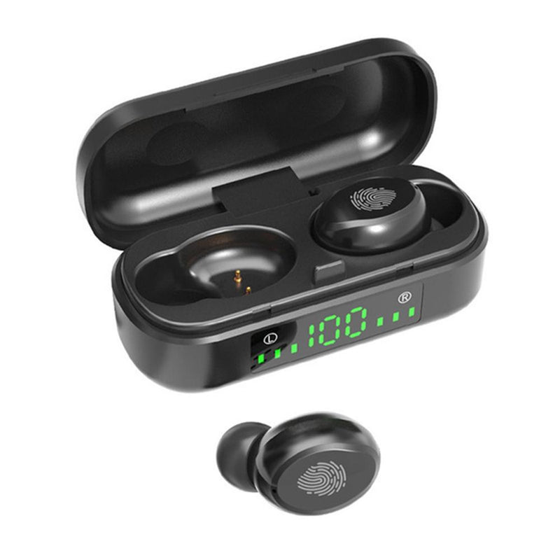 V8 Wireless Earphones Bluetooth 5.0 8D Bass Stereo Waterproof Earbuds Hands-free Headset with Microphone and Charging Case_0