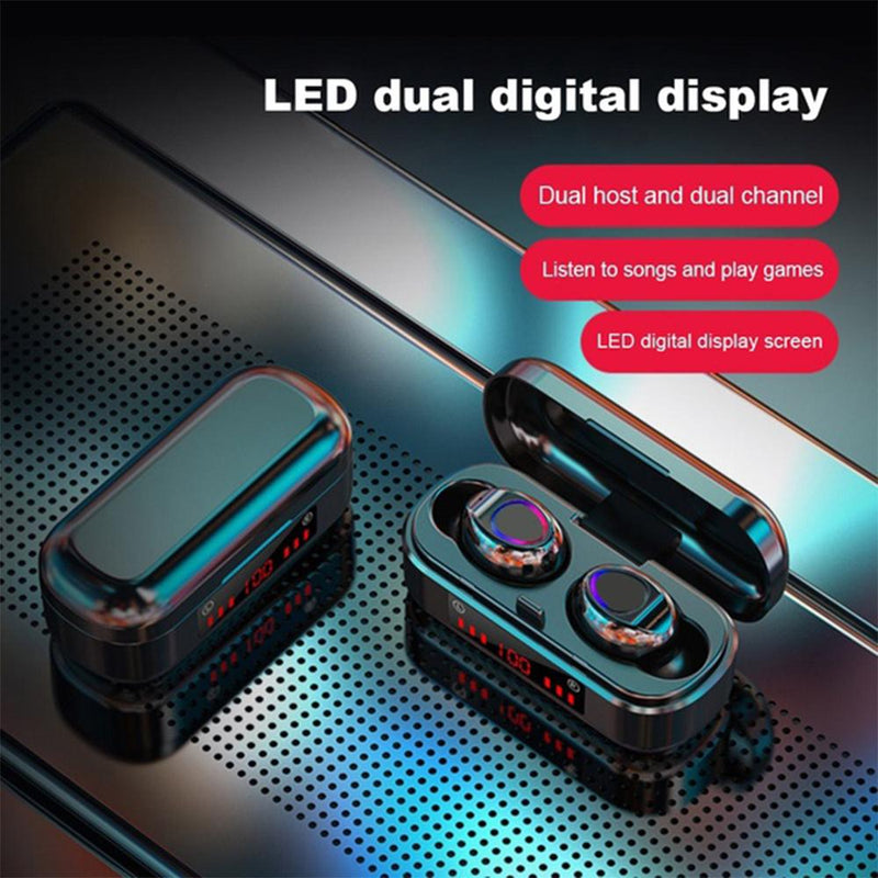 V8 Wireless Earphones Bluetooth 5.0 8D Bass Stereo Waterproof Earbuds Hands-free Headset with Microphone and Charging Case_8