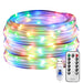 Remote Controlled 8- Function USB Interface PVC Tube String Lights in White, Warm Yellow and Multi-Color_0