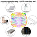 Remote Controlled 8- Function USB Interface PVC Tube String Lights in White, Warm Yellow and Multi-Color_6