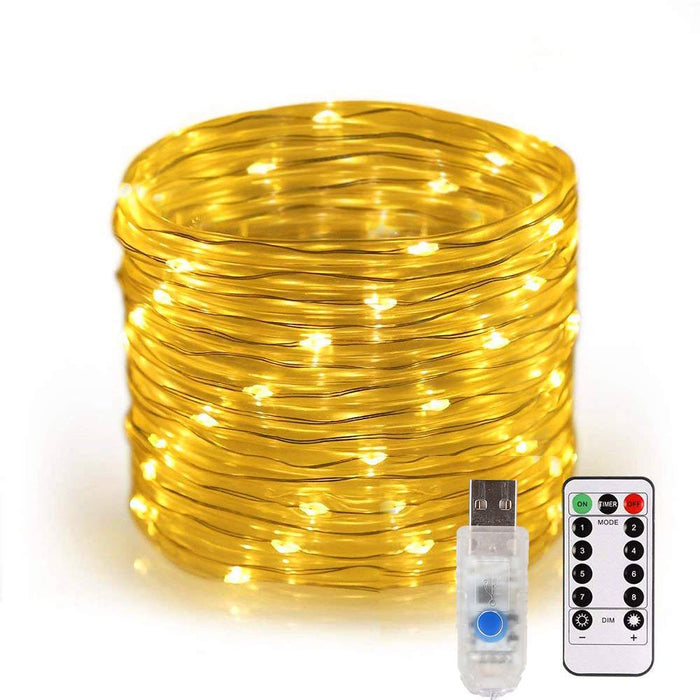 Remote Controlled 8- Function USB Interface PVC Tube String Lights in White, Warm Yellow and Multi-Color_14