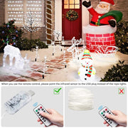 Remote Controlled 8- Function USB Interface PVC Tube String Lights in White, Warm Yellow and Multi-Color_8