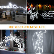 Remote Controlled 8- Function USB Interface PVC Tube String Lights in White, Warm Yellow and Multi-Color_9