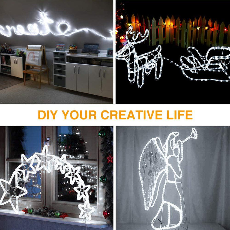 Remote Controlled 8- Function USB Interface PVC Tube String Lights in White, Warm Yellow and Multi-Color_9