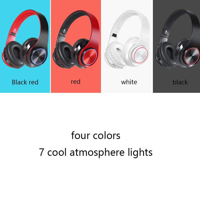 Wireless Bluetooth Rechargeable LED Sports and Gaming Headset_3