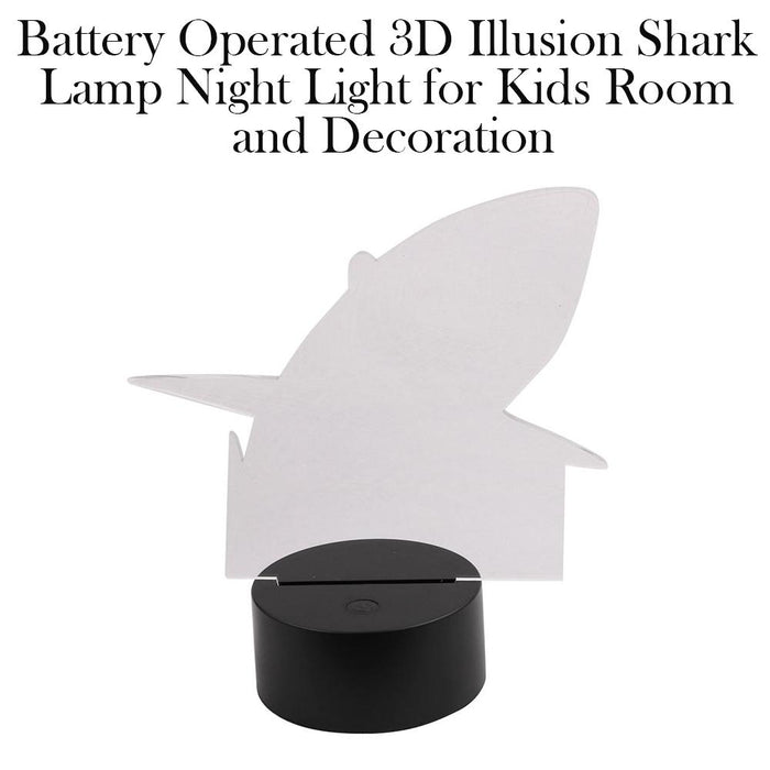 Battery Operated 3D Illusion Shark Lamp Night Light for Kids Room and Decoration_6