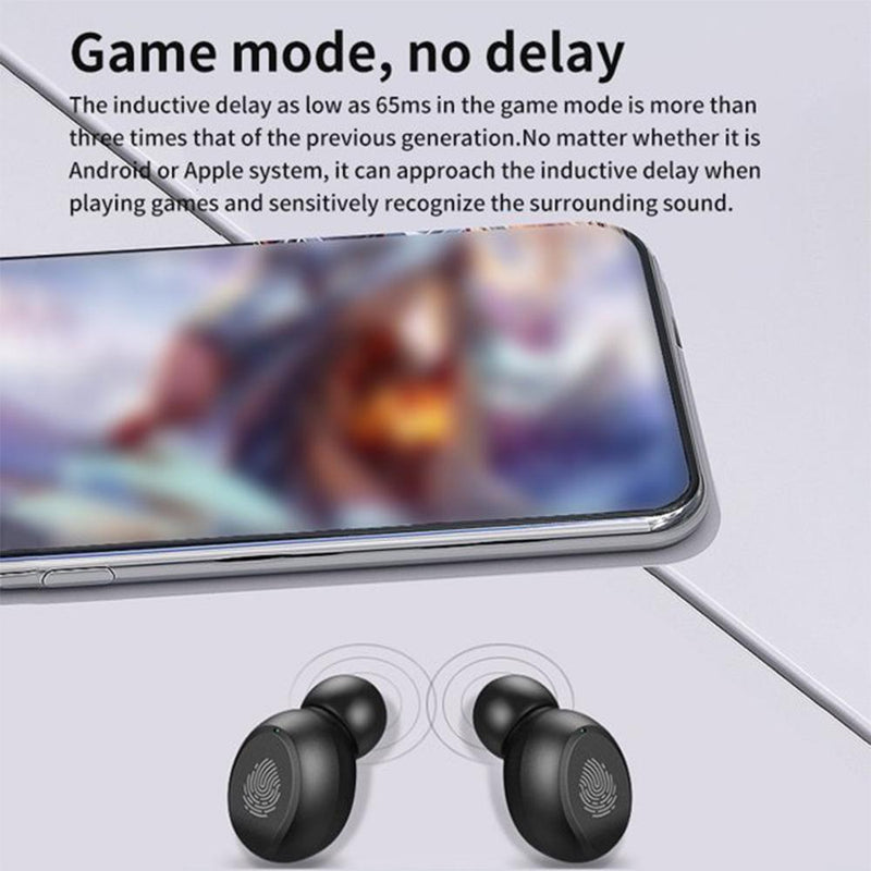 V8 Wireless Earphones Bluetooth 5.0 8D Bass Stereo Waterproof Earbuds Hands-free Headset with Microphone and Charging Case_5