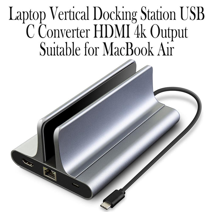 6-in-1 Laptop Vertical Docking Station USB C Converter HDMI 4k Output Suitable for MacBook Air_4