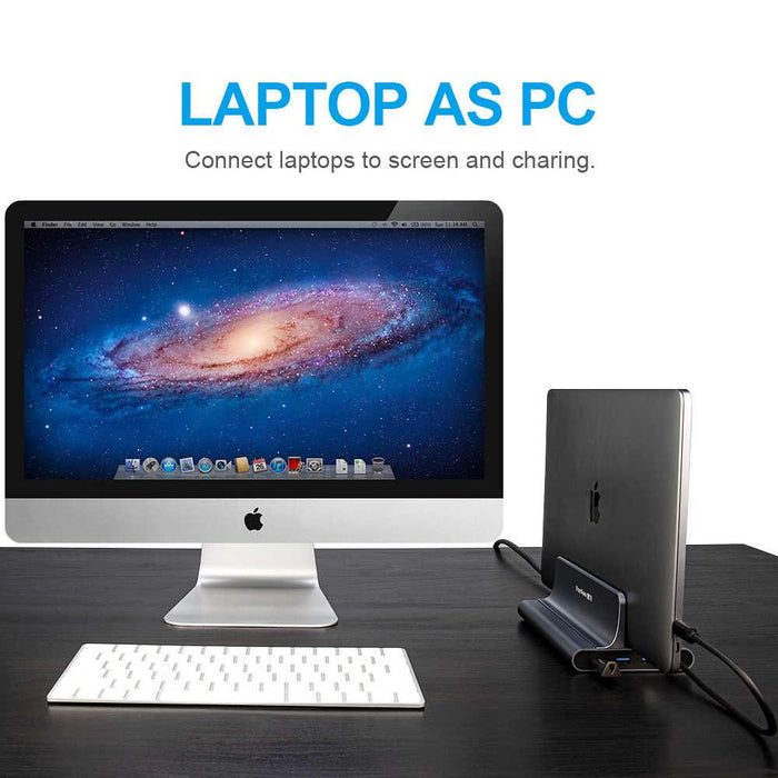 6-in-1 Laptop Vertical Docking Station USB C Converter HDMI 4k Output Suitable for MacBook Air_1