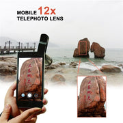 10 in 1 Kit 180 degree Fisheye Lens 0.65 Wide Angle Lens 12x Magnifying for Mobile Phones_11