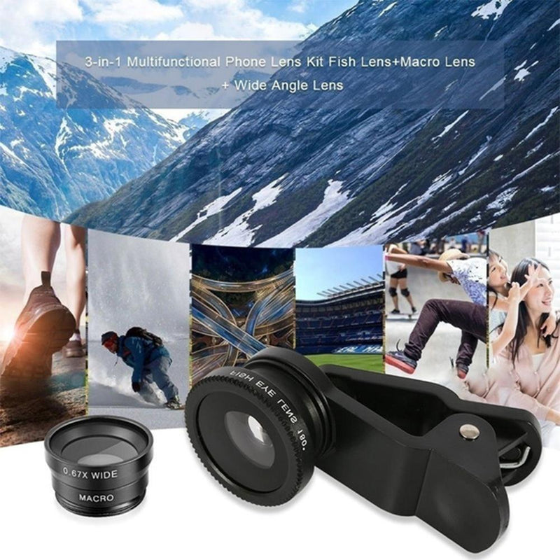 10 in 1 Kit 180 degree Fisheye Lens 0.65 Wide Angle Lens 12x Magnifying for Mobile Phones_18