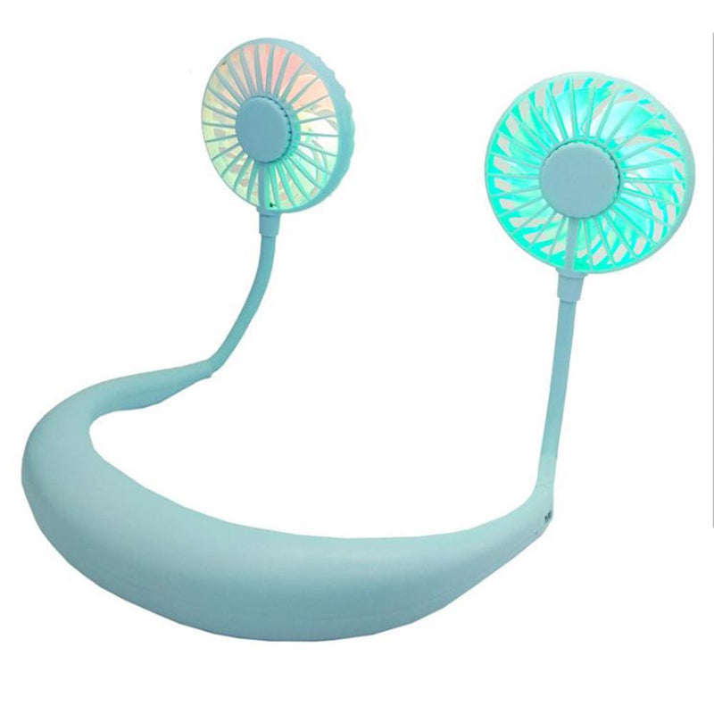 2-in-1 Hanging and Desktop Standing 360 Degree Adjustable Rechargeable Portable Neck Fan_14