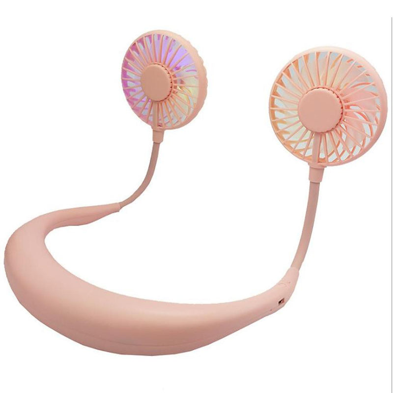 2-in-1 Hanging and Desktop Standing 360 Degree Adjustable Rechargeable Portable Neck Fan_15