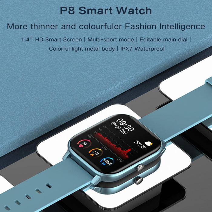 P8 1.4 Inch Smart Watch Full Touch Fitness Tracker Blood Pressure Smart Clock Unisex Smart Bracelet_6