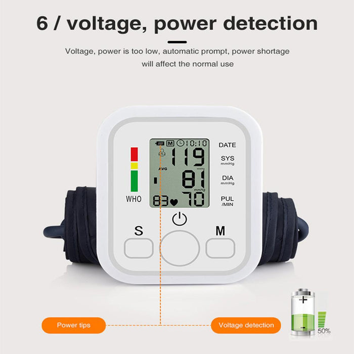 High Accuracy Digital Blood Pressure Monitor Sphygmomanometer for Home and Hospital Use_5