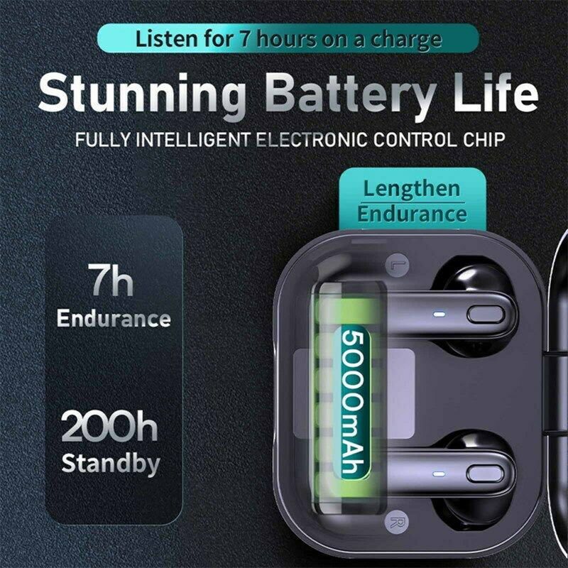 R20 TWS Wireless Bluetooth Headphones deep Bass Waterproof Earbuds with Mic and Charging Case_13