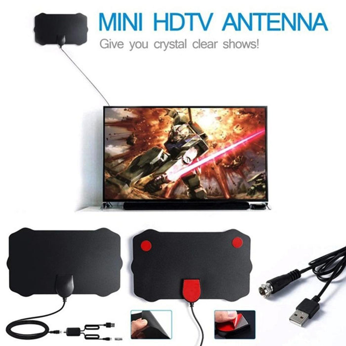 Mini Digital Indoor HDTV TV Antenna DVB-T2 Clear Satellite Dish Aerial Signal Receiver_13