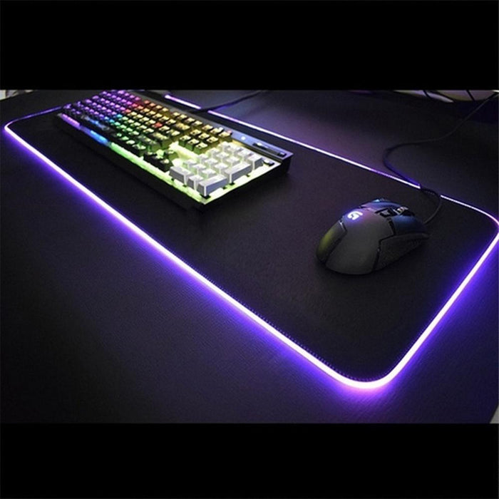 RGB LED Non-Slip Luminous Mouse Pad for Gaming PC Keyboard Cover Base Computer Mat_16
