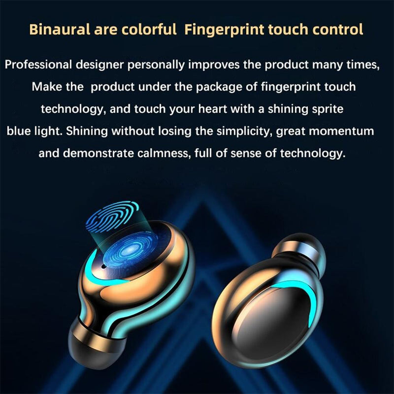 Wireless Waterproof Bluetooth 5.0 Earphones with 1200mAh Charging Box and Mic Sports Earbuds Headsets_1
