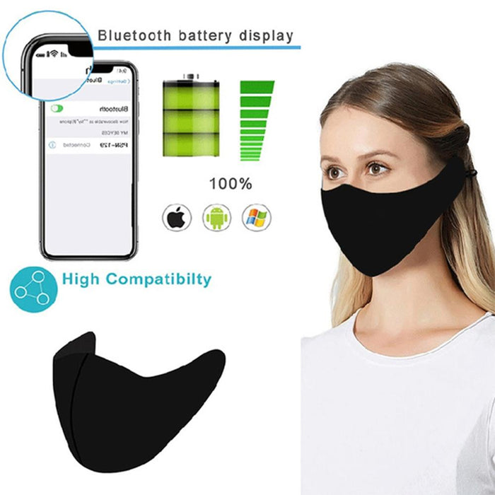 Washable Fabric Musical Bluetooth USB Rechargeable Unisex Face Mask_10
